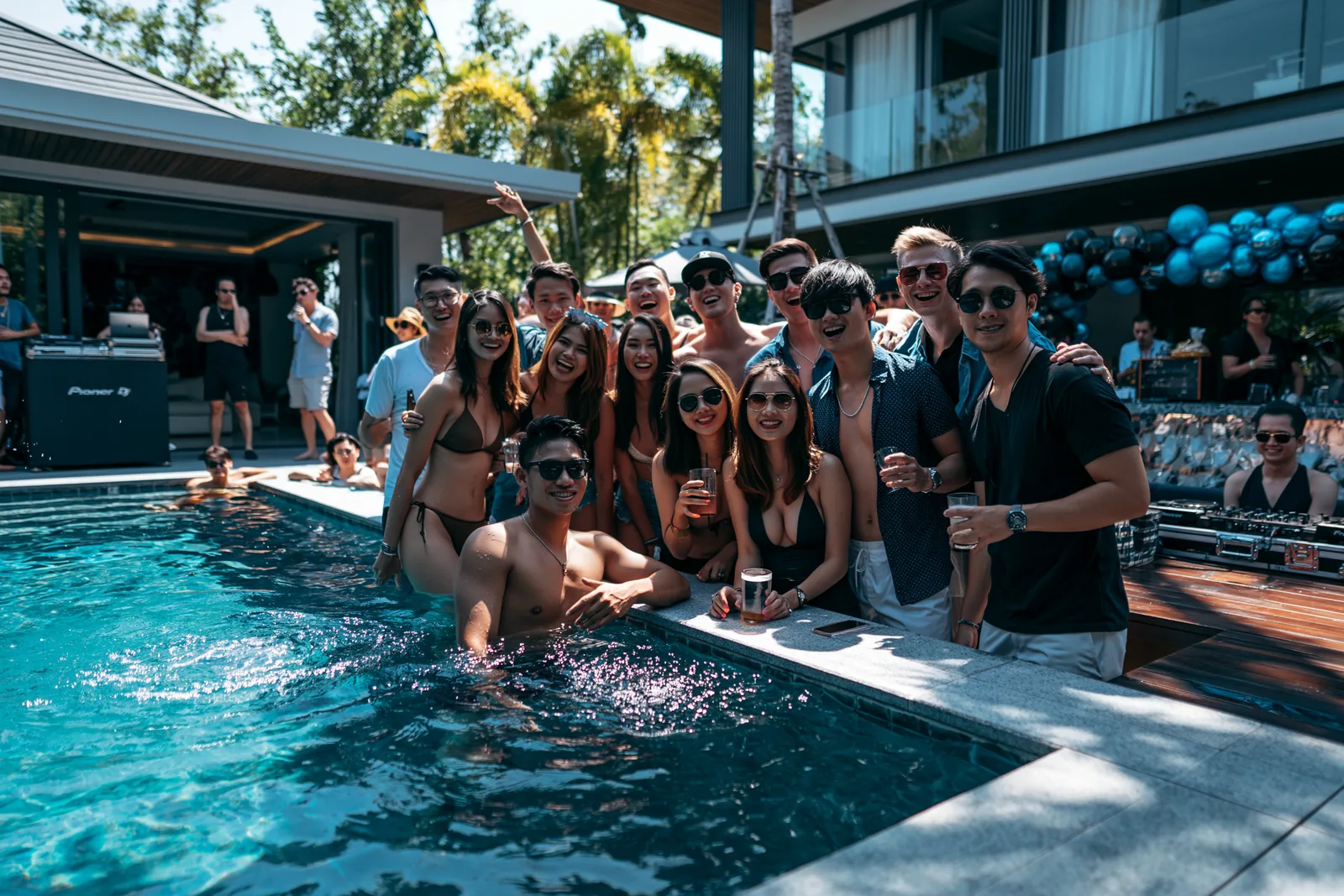 Bachelor pool party DJ private villa Pattaya