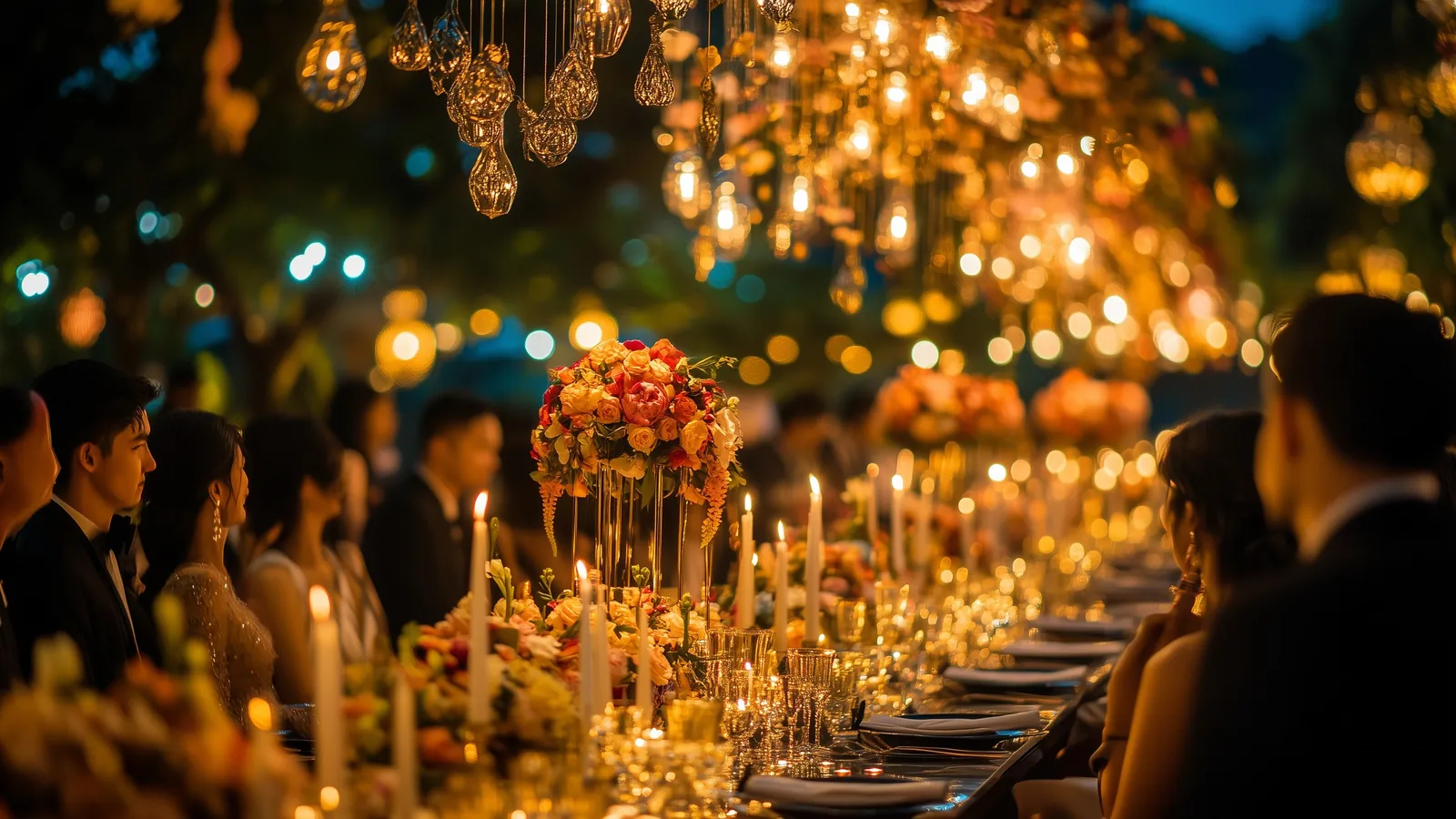 Corporate gala dinner table setup Pattaya Thailand